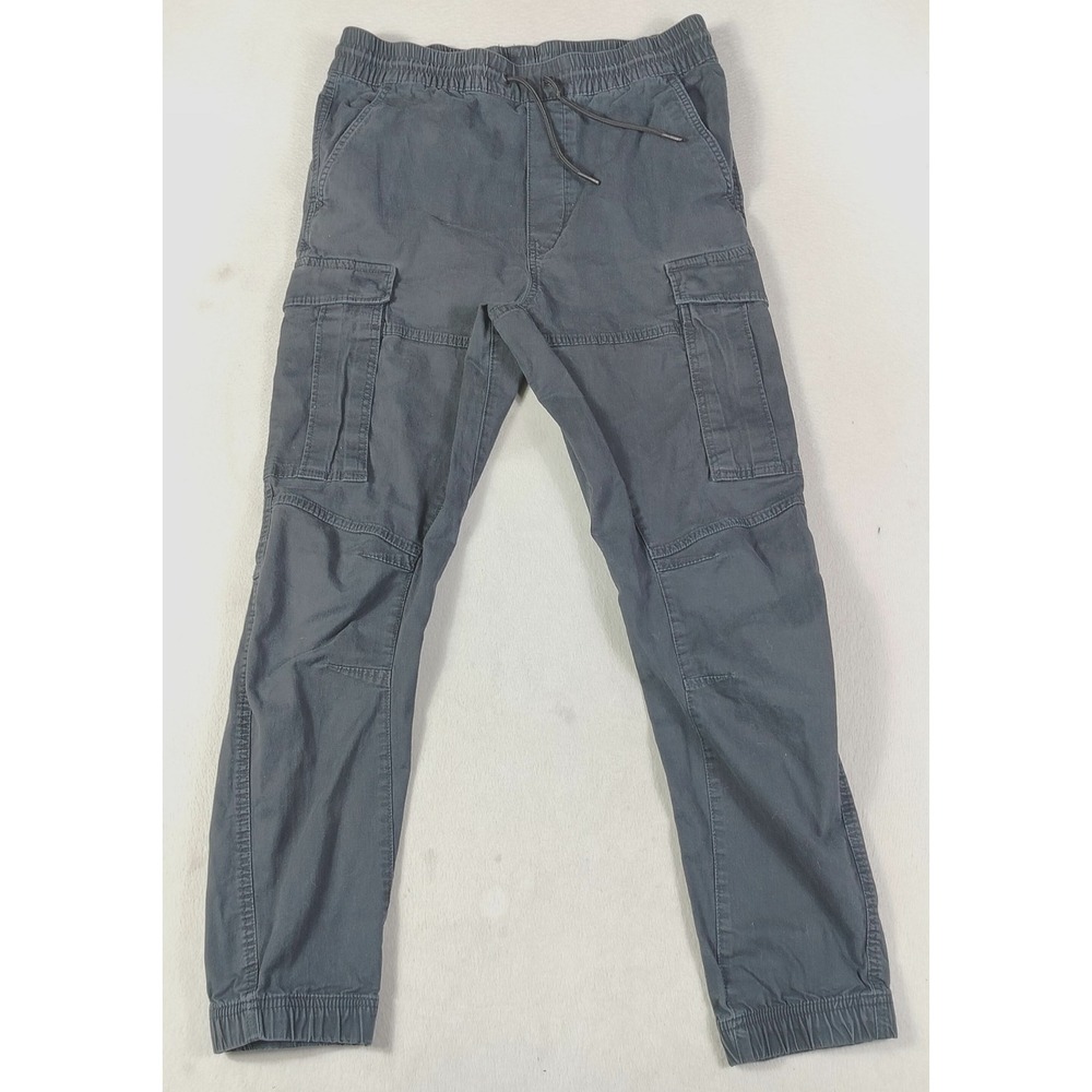 H&M Cargo Jogger Pants Mens Medium Gray Slim Fit Canvas Casual P/N 1002227-8